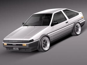 Toyota AE86 Levin 1983-1987 3D Model