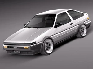 Toyota AE86 Levin 1983-1987 Modelo 3D