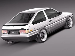 Toyota AE86 Levin 1983-1987 3D Model