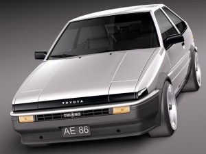 Toyota AE86 Levin 1983-1987 3Dモデル
