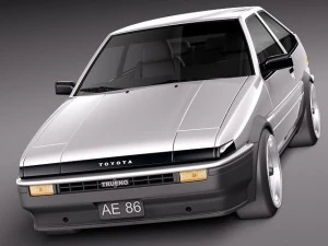 Toyota AE86 Levin 1983-1987 3D Model