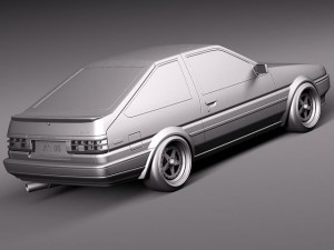 Toyota AE86 Levin 1983-1987 3Dモデル