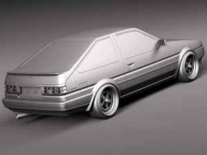 Toyota AE86 Levin 1983-1987 3D Model