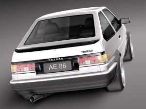 Toyota AE86 Levin 1983-1987 3D Model