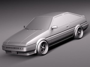 Toyota AE86 Levin 1983-1987 3Dモデル
