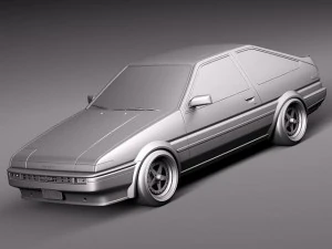 Toyota AE86 Levin 1983-1987 3D Model