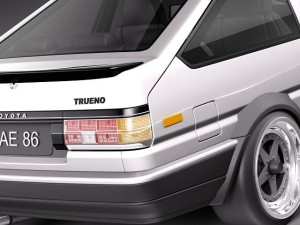 Toyota AE86 Levin 1983-1987 3Dモデル