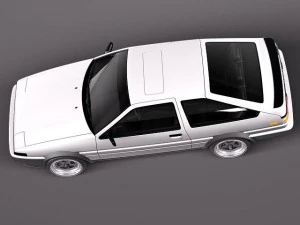 Toyota AE86 Levin 1983-1987 3D Model