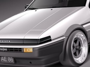 Toyota AE86 Levin 1983-1987 3Dモデル