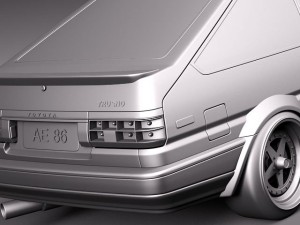 Toyota AE86 Levin 1983-1987 3Dモデル