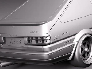 Toyota AE86 Levin 1983-1987 3D Model