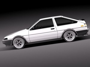 Toyota AE86 Levin 1983-1987 3Dモデル