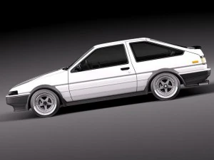 Toyota AE86 Levin 1983-1987 3D Model