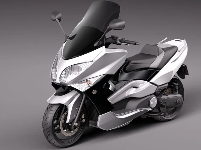 Yamaha T-Max 2008-2012 3D Model .c4d .max .obj .3ds .fbx .stl .blend 