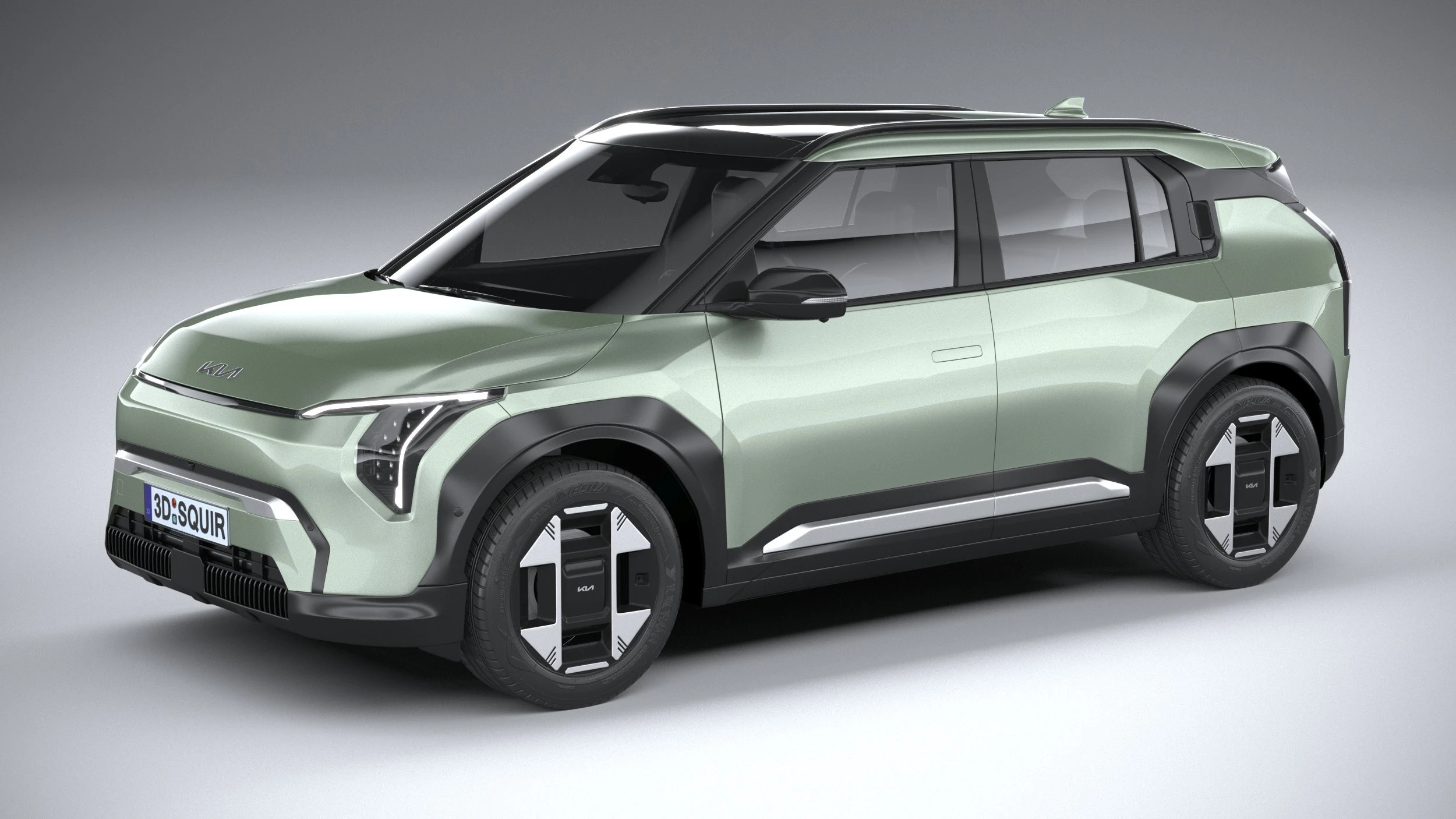 Kia EV3 Regular 2025 3D Model .c4d .max .obj .3ds .fbx .stl .blend 