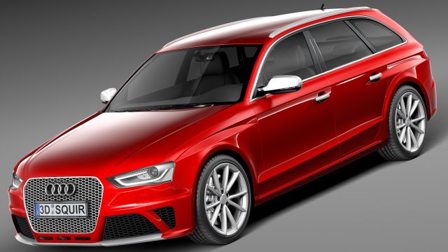 Audi RS4 Avant 2013 3D 模型 .c4d .max .obj .3ds .fbx .stl .blend 