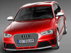 Audi RS4 Avant 2013 3D 模型