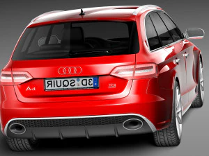 Audi RS4 Avant 2013 3D Model