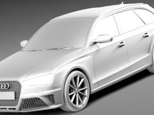 Audi RS4 Avant 2013 3D 模型