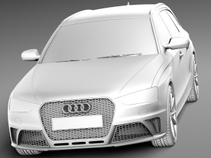 Audi RS4 Avant 2013 3D 模型