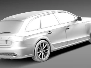 Audi RS4 Avant 2013 3D Model
