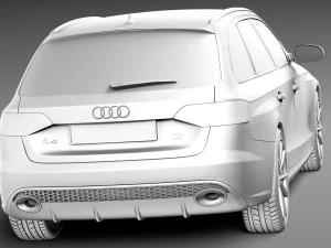 Audi RS4 Avant 2013 3D Model