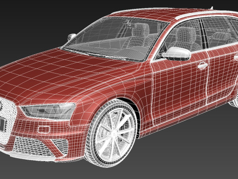 Audi RS4 Avant 2013 3D 모델