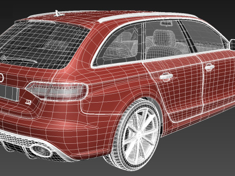 Audi RS4 Avant 2013 3D 모델