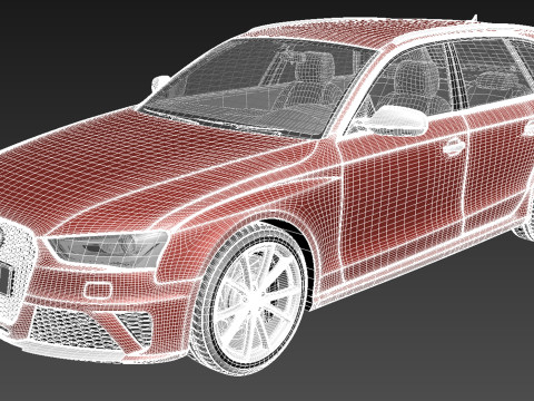 Audi RS4 Avant 2013 3D 모델