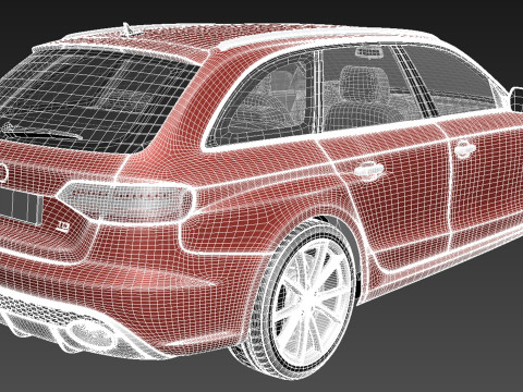 Audi RS4 Avant 2013 3D 모델