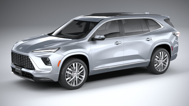 Buick Enclave 2025 3D Model .c4d .max .obj .3ds .fbx .stl .blend