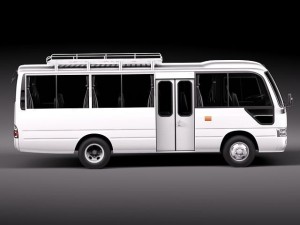 Toyota Coaster 2012 Minibus 3D 모델