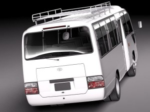 Toyota Coaster 2012 Minibus 3D 모델
