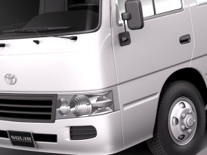 Toyota Coaster 2012 Minibus 3D 모델