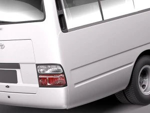 Toyota Coaster 2012 Minibus 3D Model