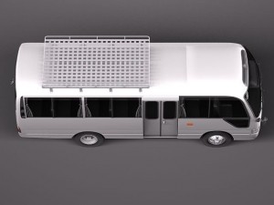 Toyota Coaster 2012 Minibus 3D 모델