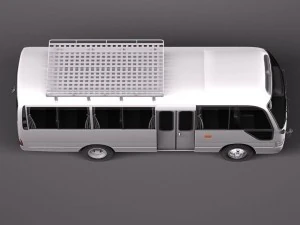Toyota Coaster 2012 Minibus 3D Model
