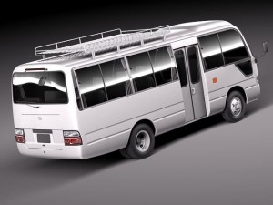 Toyota Coaster 2012 Minibus 3D 모델