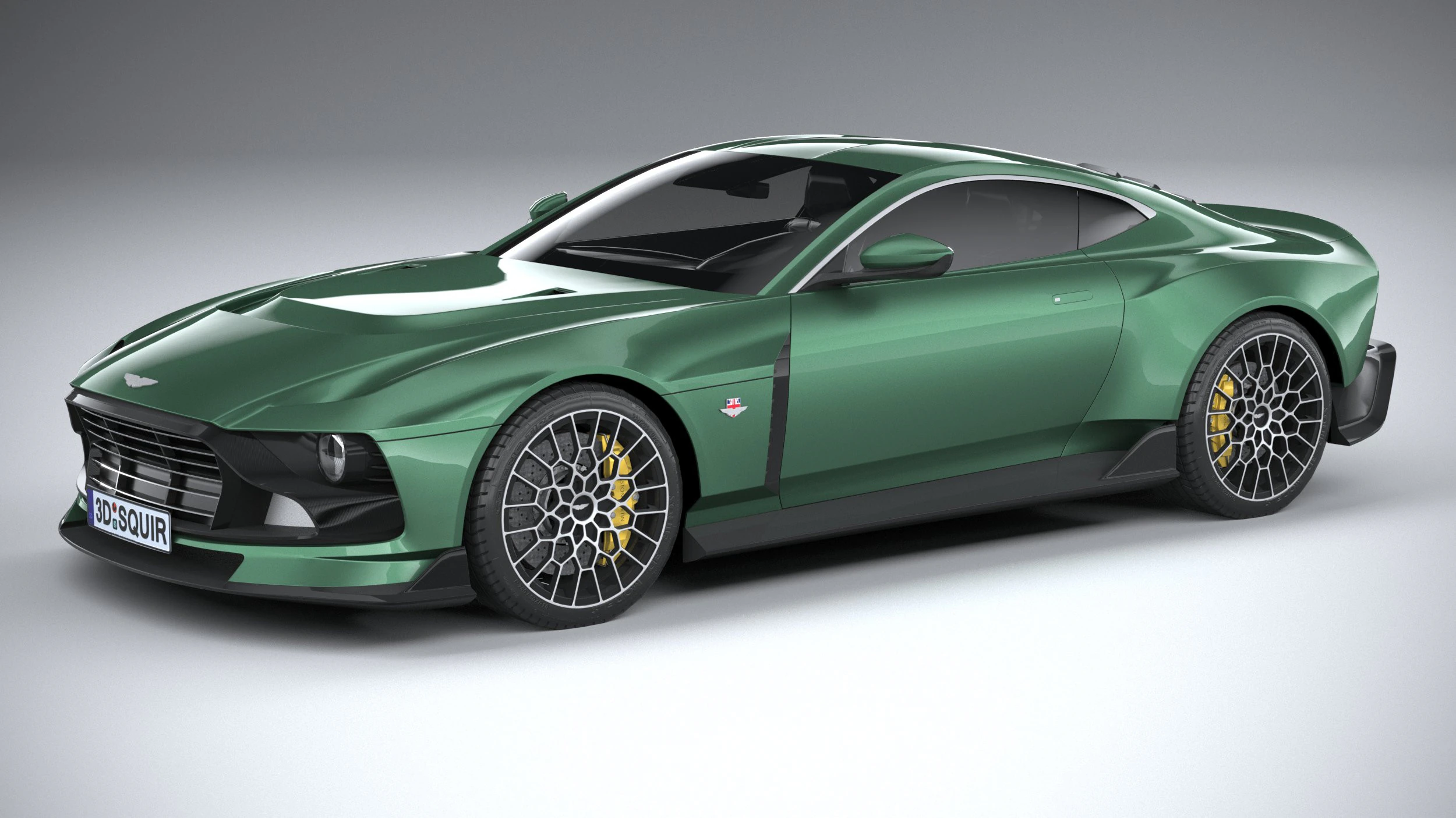 Aston Martin Valour 2024 LowPoly 3D Model .c4d .max .obj .3ds .fbx .stl .blend 