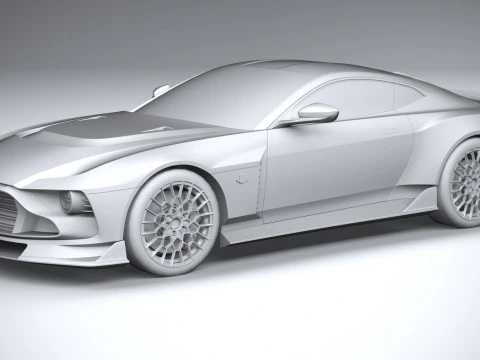 Aston Martin Valour 2024 LowPoly 3D Model