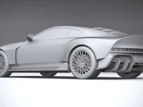 Aston Martin Valour 2024 LowPoly 3D Model