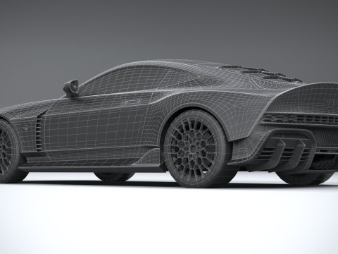 Aston Martin Valour 2024 LowPoly 3D Модель