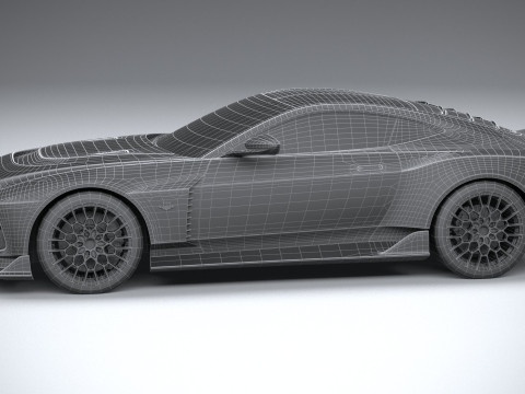 Aston Martin Valour 2024 LowPoly 3D Модель