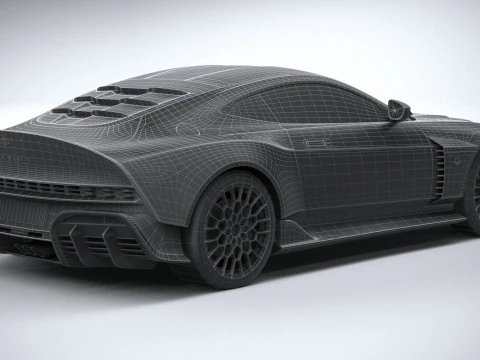 Aston Martin Valour 2024 LowPoly 3D Model