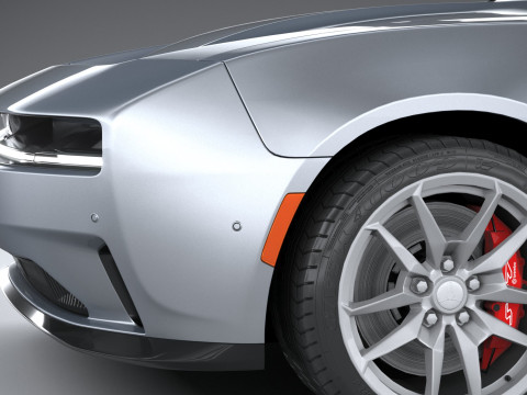 Dodge Charger Daytona 2024 LowPoly 3D Model