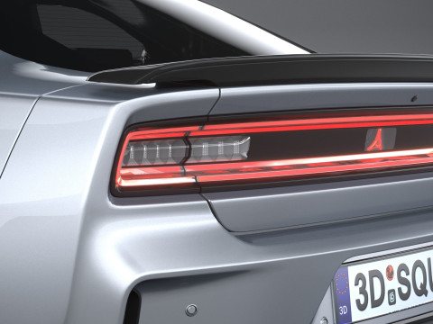 Dodge Charger Daytona 2024 LowPoly 3D Model