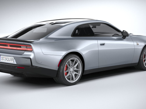 Dodge Charger Daytona 2024 LowPoly 3D Model