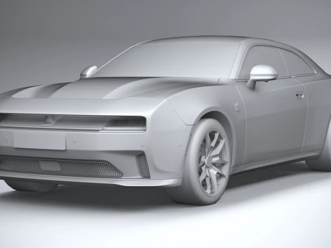 Dodge Charger Daytona 2024 LowPoly 3D Model