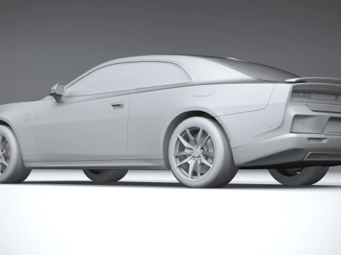 Dodge Charger Daytona 2024 LowPoly 3D Model