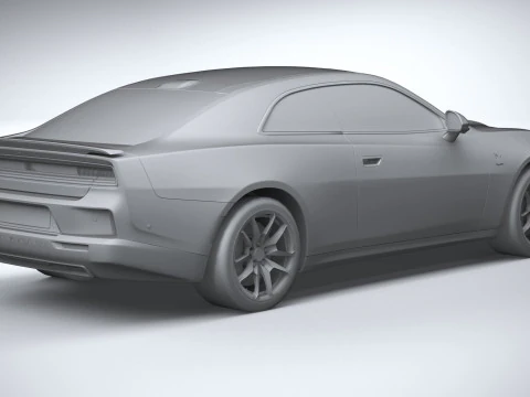 Dodge Charger Daytona 2024 LowPoly 3D Model